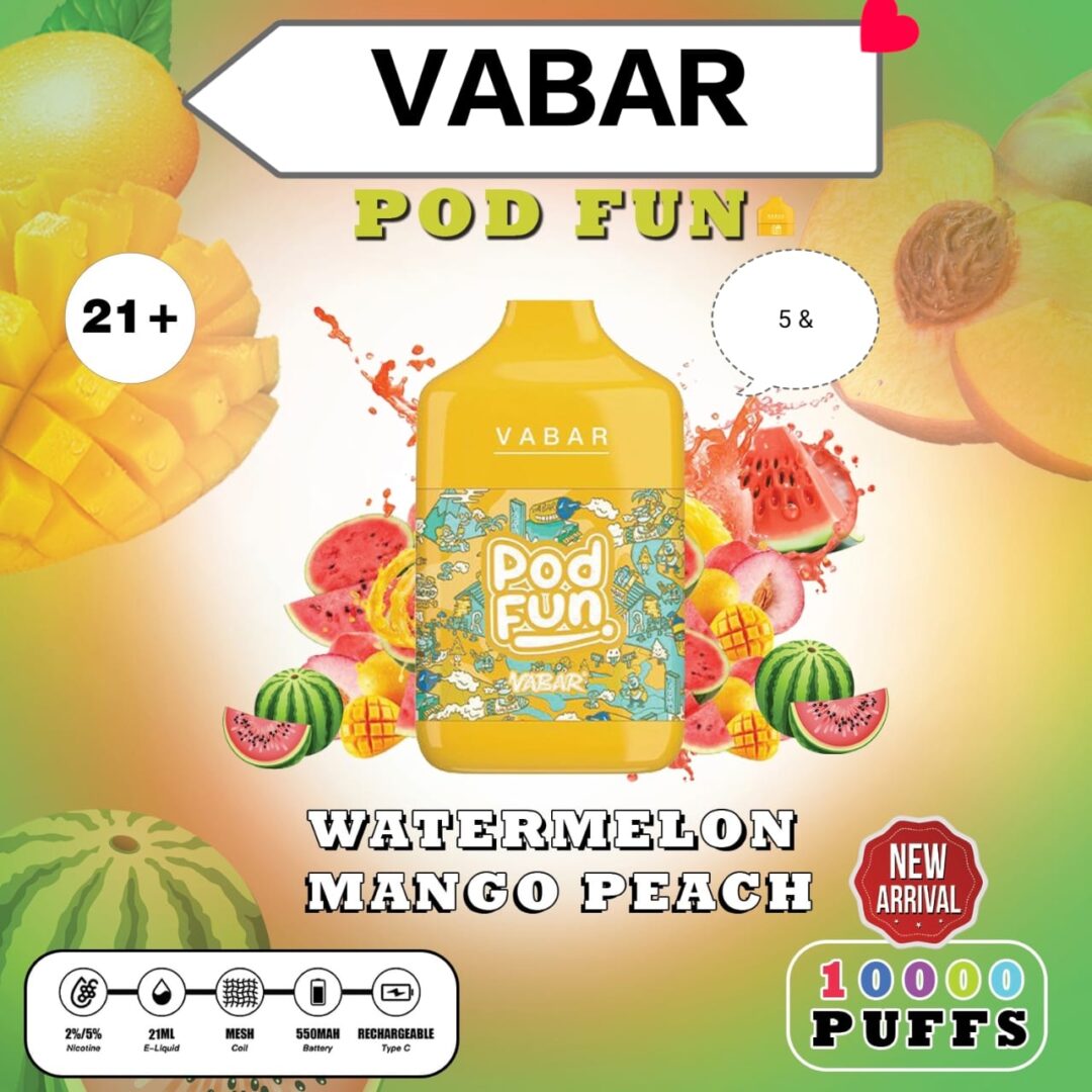 Watermelon Mango Peach VABAR Vape 10000 Puffs